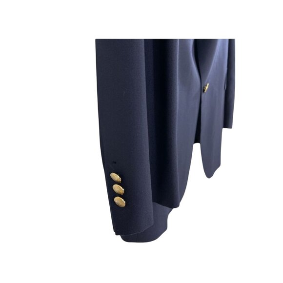 Hart Schaffner Marx Men's Blazer Blue Lined Notch Lapel Two Button Vented 46R - Picture 7 of 9